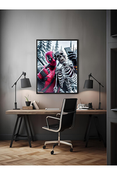 ARTCASTLE Tablou unic cu ramă din lemn DEADPOOL PAINTING