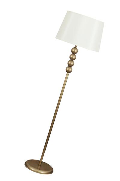 Taşcan Aydınlatma Lyon Eskitme Toplu Metal Ayaklı Lambader Krem Şapka Modern , Oturma Odası ,Yatak Odası , Salon Lamba