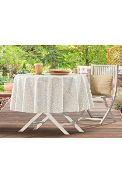 Madame Coco Boiset Pvc Tablecloth - Beige Pvc 140 cm