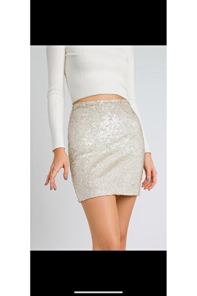 ikomteks Sequin Glitter Mini Skirt
