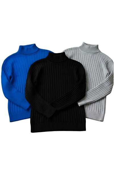 Daniel Lucci Men's turtleneck Corded Fabric knitwear sweater