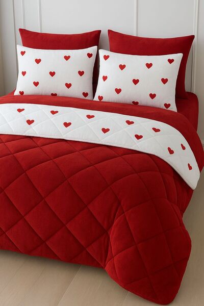 Arma Concept Double Wellsoft Quilt Sleeping Set 195X215 & 4 Pillowcases & Fitted Sheet with Elastic