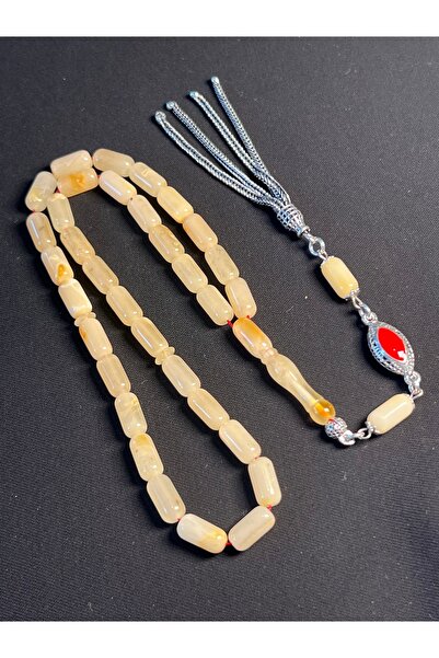 Erbab i Kehribar Sertifikalı Baltık Kehribar Tesbih - Gümüş Püskül Tasarım