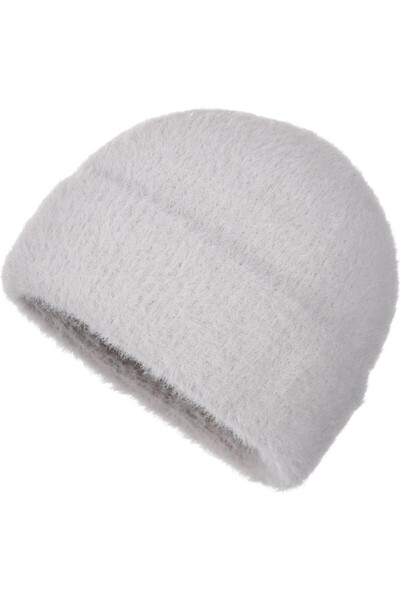 DKDZ SHOP Plush Beanie and Plush Earmuffs Foldable Beige (Set of Two)