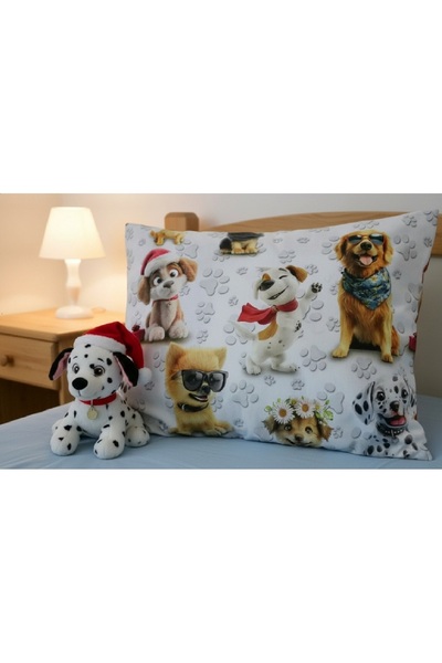 Taç New Year Pattern Pillow Case 1 Piece 50X70 Cm.