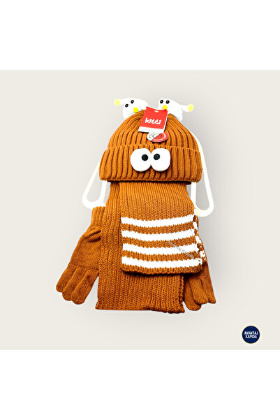 Mustran Set de 3 mănuși și eșarfe pentru copii cu figurine drăguțe Kitti, cu ...