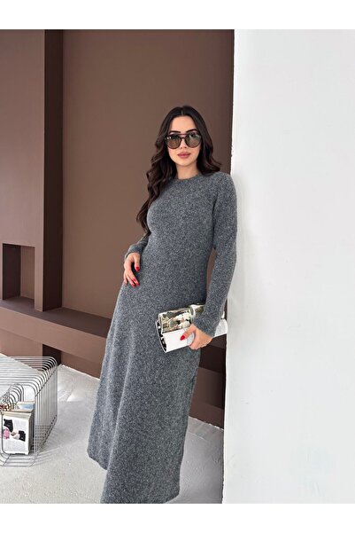 MAXXANA Crew Neck Wool Knit Dress - Limited Edition