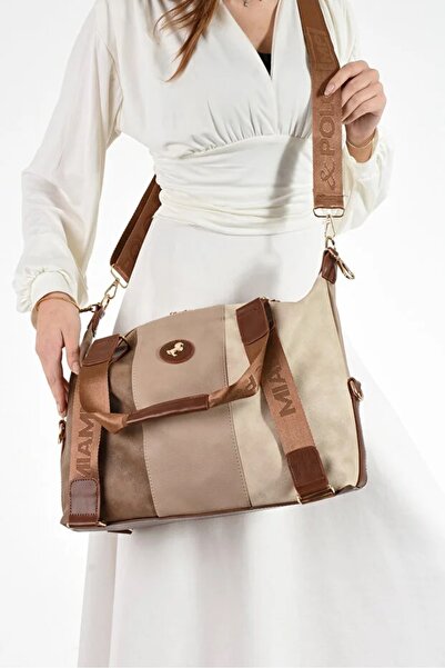 H&D COLLECTİON Miami Polo Clup Women's Large Size Suitcase Style Hand and Shoulder Bag