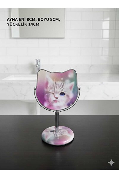 MOONSAND Masa Üstü Makyaj Aynası | El Aynası |Ayarlanabilir Kare Makeup Mirro...