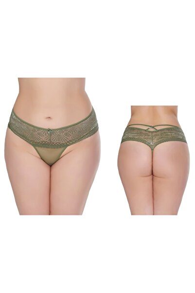 TAŞDELEN AVM Εσώρουχα, πράσινα δαντελένια στρινγκ εσώρουχα, σετ 2 τεμαχίων