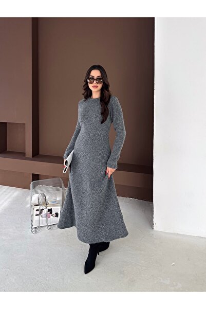 MAXXANA Crew Neck Wool Knit Dress - Limited Edition