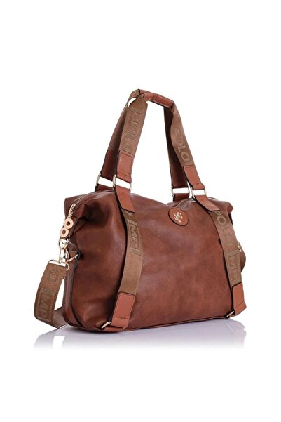 H&D COLLECTİON حقيبة يد وكتف نسائية كبيرة الحجم على طراز حقيبة السفر من ميامي بولو كلوب