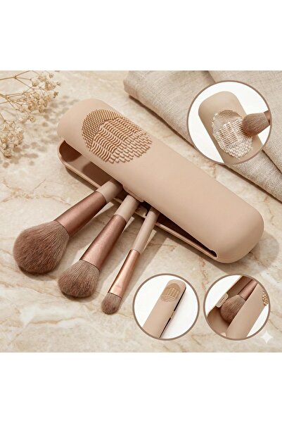 Salestore.ro Organizator de pensule de machiaj din silicon, închidere magneti...