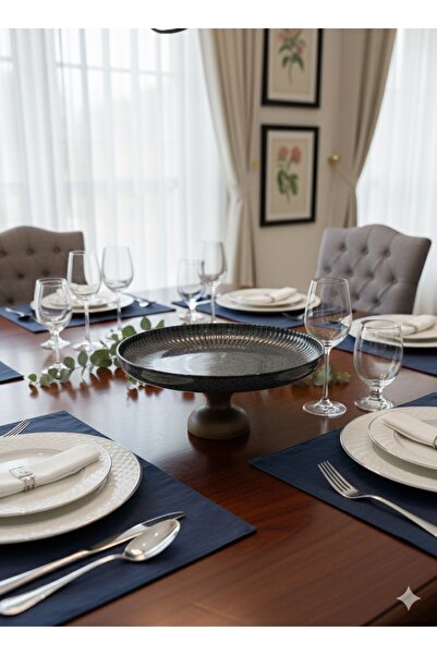 silvia home decor Aura Crest Porcelain Presentation Plate with Wooden Legs