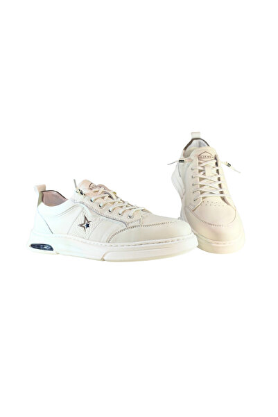 Guja Men's Rubber Lace-Up Closure Genuine Leather Casual Sneakers