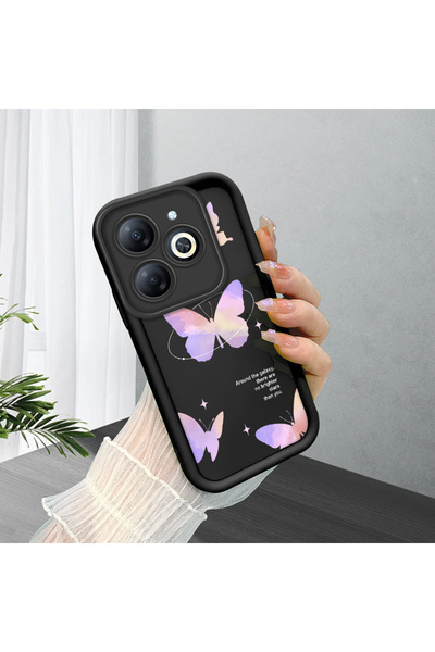 Hontinga حافظة هاتف من السيليكون الناعم والبسيط متوافقة مع هاتف Tecno Spark G...