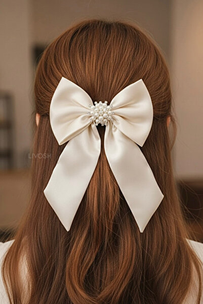 LIVOSH BROȘĂ CU PĂRȚUȘĂ DE PĂR DECORATĂ CU PERLE ȘI PIETRE