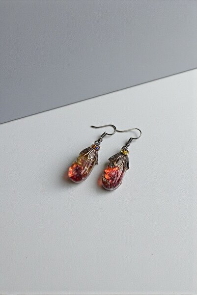 Özgüneş4c Ateş Damlası – Reçine Lotus Küpe