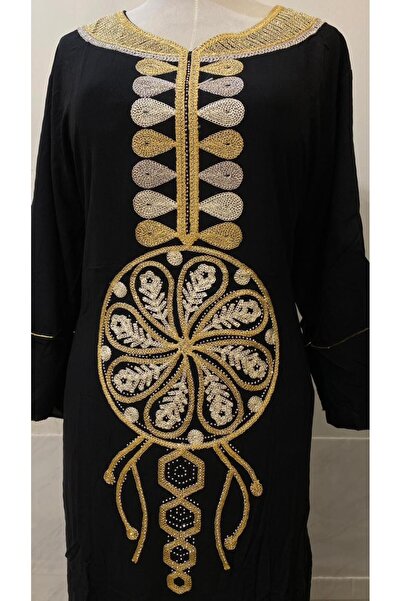 ISHRAQAT AL-AMAL Elegant dress with luxurious gold embroidery