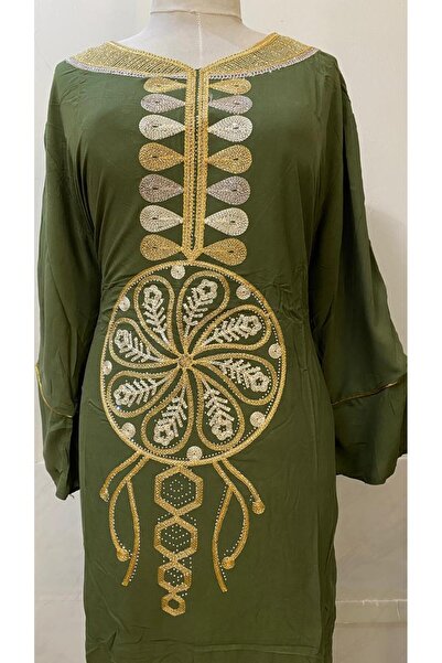 ISHRAQAT AL-AMAL Elegant dress with luxurious gold embroidery