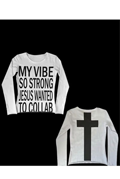 Köstebek Gothic My Vibe Cross Sırt Baskılı Bluz