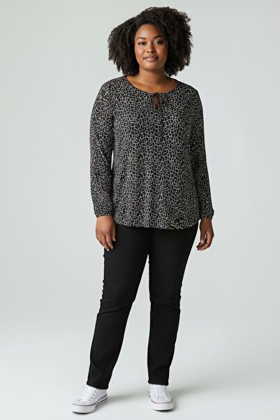 BİLGENS BUTİK Women's Plus Size Viscose Blouse