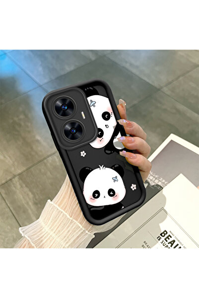 Hontinga حافظة هاتف من السيليكون الناعم المضاد للانزلاق من Panda لهاتف Realme...