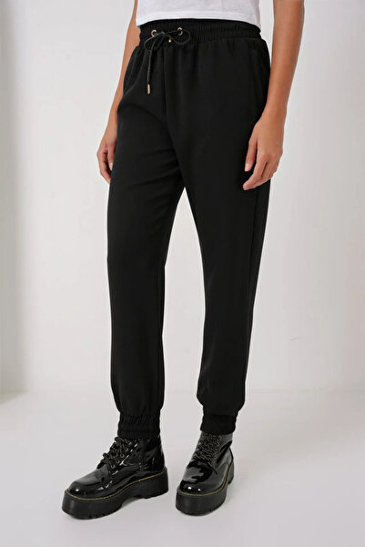 nedo7 6674 Elastic Leg Sweatpants - Black