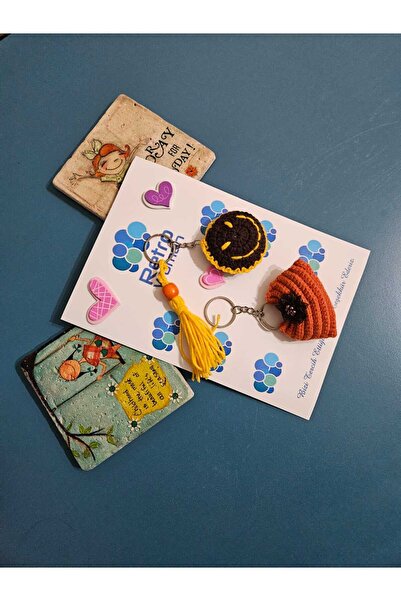 Retro Women Kız Çocuk Bebek Örgü Yün Tül Fiyonk Anahtarlık Hediye Doğum Günü ...