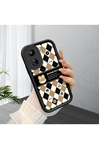 Hontinga حافظة هاتف من السيليكون الناعم بنمط الإطار المتوافق مع Xiaomi Poco C65