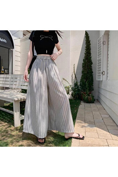 1way Striped trousers in the style of a wide skirt