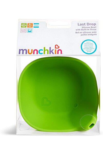 Munchkin Munchkin Last Drop Newborn Baby Food Bowl with Built-in Suction Tube, Green