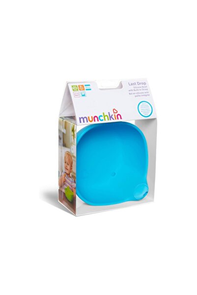 Munchkin Munchkin Last Drop Newborn Baby Food Bowl with Built-in Suction Tube, Blue