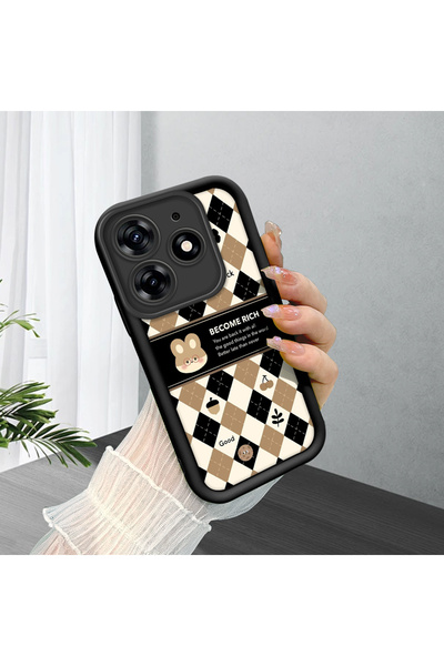 Hontinga حافظة هاتف من السيليكون الناعم بنمط الإطار المتوافق مع Tecno Spark 1...