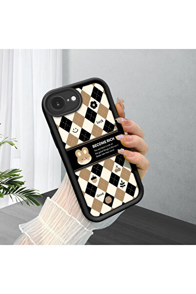 Hontinga غطاء هاتف من السيليكون الناعم مضاد للسقوط بنمط إطار متوافق مع آيفون 16e