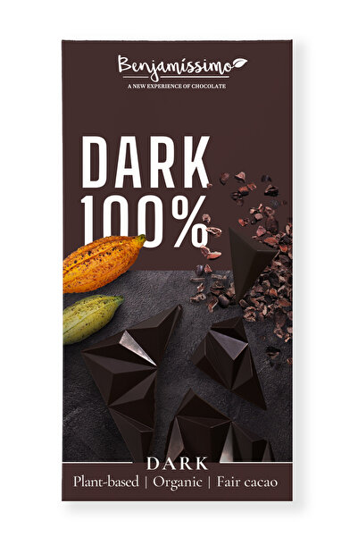 Benjamissimo Ciocolata neagra 100%, bio, 60g,