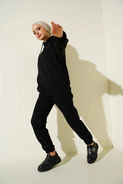 nedo7 55434 Oversize Tracksuit Set - Black