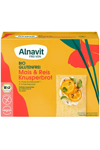 Alnavit Crispbread (painici) din porumb si orez fara gluten, bio, 150g