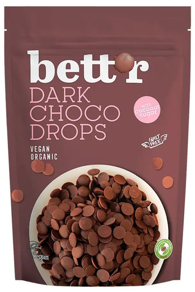 BETTR Choco drops Dark bio 200g