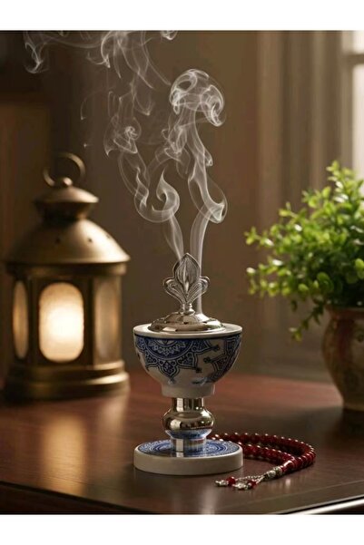 Youhe مجموعة واحدة من مبخرة البخور الحديدية البسيطة والأنيقة، تجمع بين الخزف ...