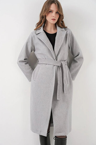 nedo7 9118 Double-Breasted Collar Cashmere Coat - A.Grey