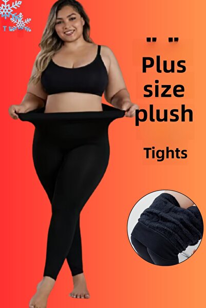MODASFORM Plush Inside Thermal Leggings Battal Plus Size Winter Plush Leggings