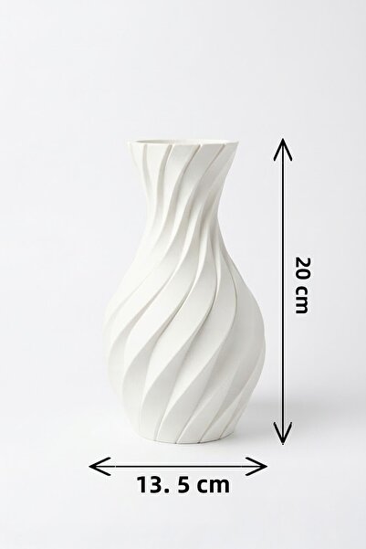 MEK Vază decorativă cu linii spiralate albastru (20x13,5cm)