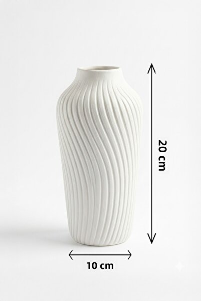 MEK Vază decorativă modernă curbată albastră (20x10cm)