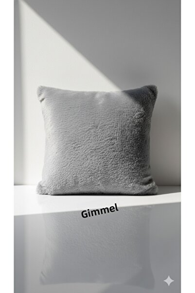 EJMEL Luxury Textured Modern Black Plush Throw Pillow Cover Decorative Pillowcase 45X45 Furry 1Pc