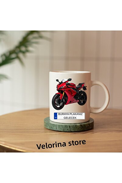 Velorina Customizable Mug Cup for Motorcyclists - Plate Can Be Added as Required