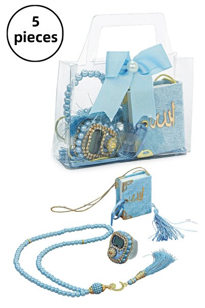 ihvan online 5 bucăți cadou Mevlüt cu geantă - Set mini Coran Zikirmatik cu m...