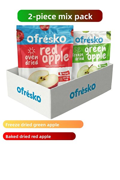 Ofrésko Ofresko Mix تفاح أحمر أخضر مجفف مخبوز - فواكه مجففة بالتجميد
