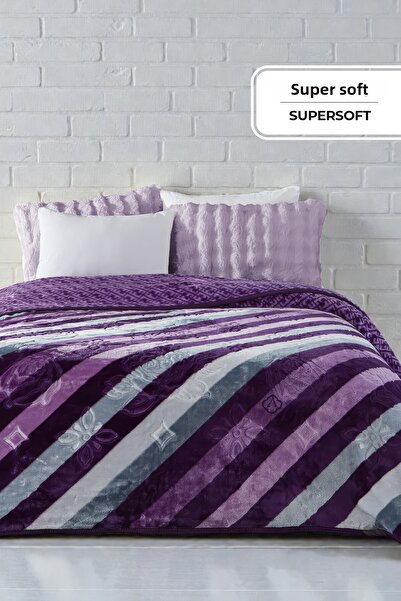 Evlen Home Collection Κουβέρτα Lora 3 Kg Embos με τύπωμα Διπλή Χοντρή Μαλακή ...