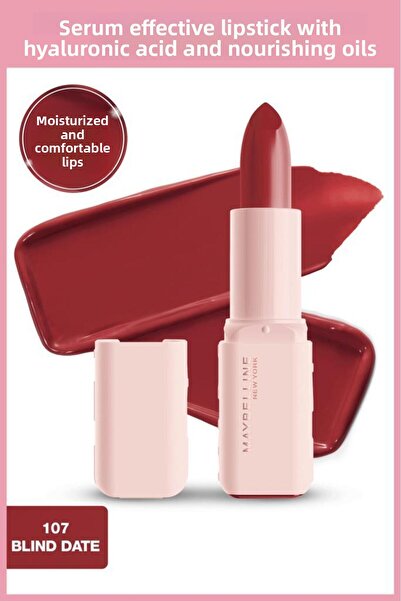 Maybelline New York أحمر شفاه يحتوي على حمض الهيالورونيك الفعال والزيت المغذي...
